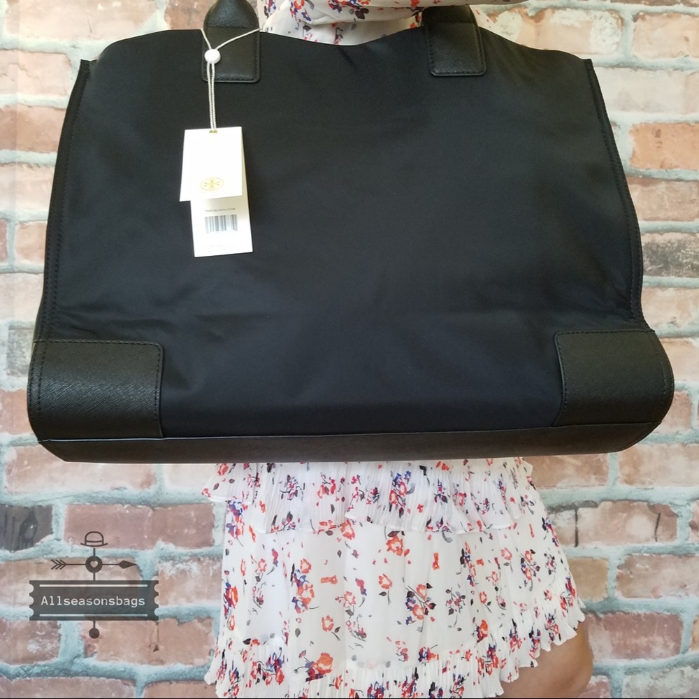 ❗️❗️SALE Tory Burch nylon LARGE tote BLACK ella - Picture 6 of 7